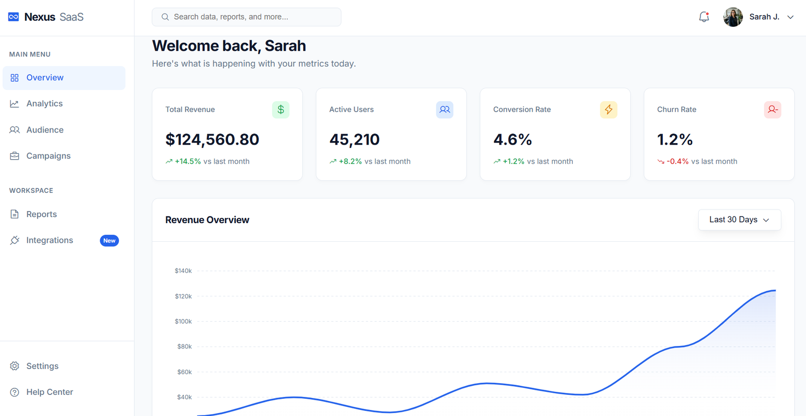 SaaS Startup preview
